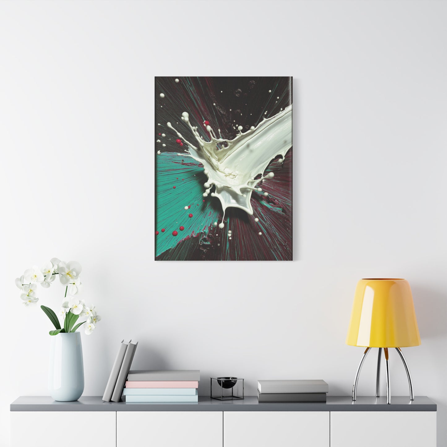 Abstract Liquid Paint Impact Wall Art & Canvas Print