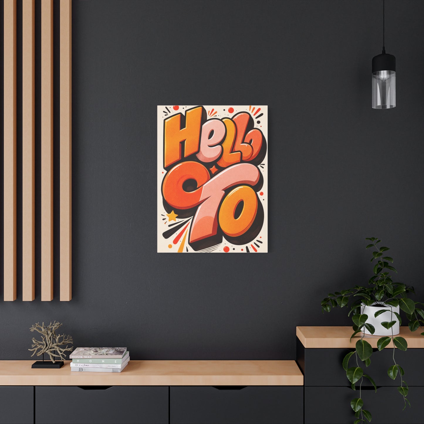Retro Pop Typography Statement Wall Art & Canvas Print