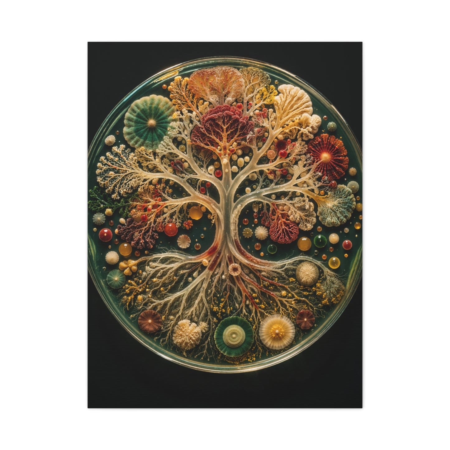 Agar Art Tree of Life Petri Study Wall Art & Canvas Print