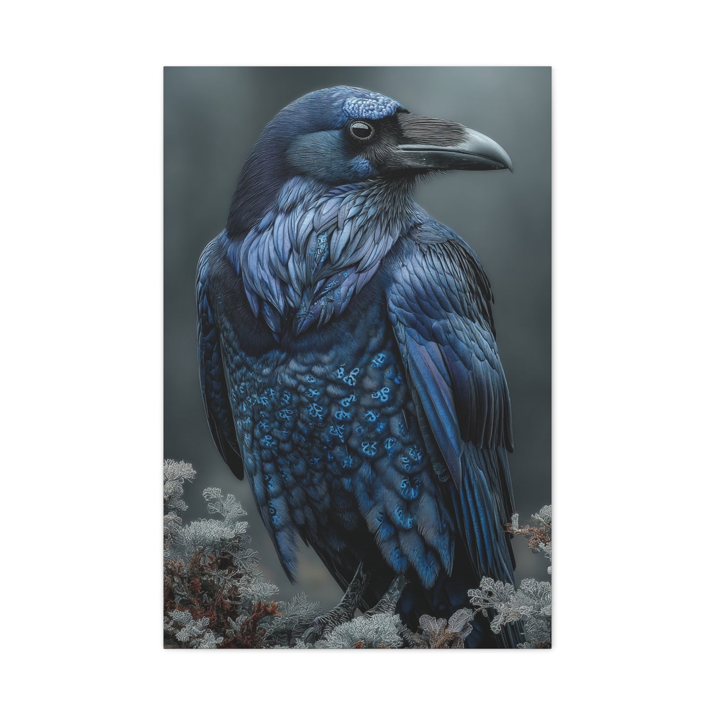 Enchanted Rune Raven Wall Art & Canvas Print