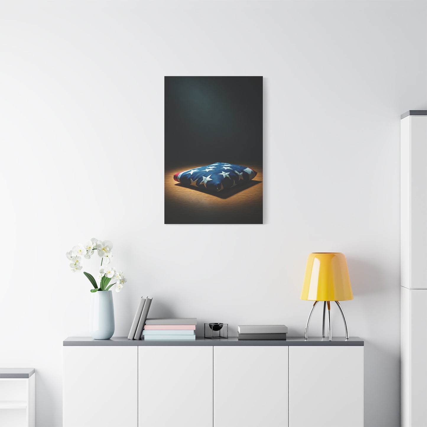 Folded Flag Memorial Honor Wall Art & Canvas Prints  .