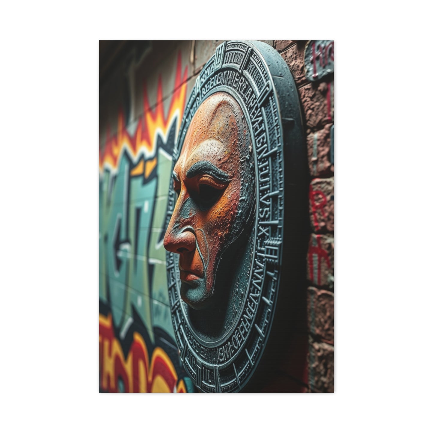 Polished Graffiti Illumination Wall Art & Canvas Print