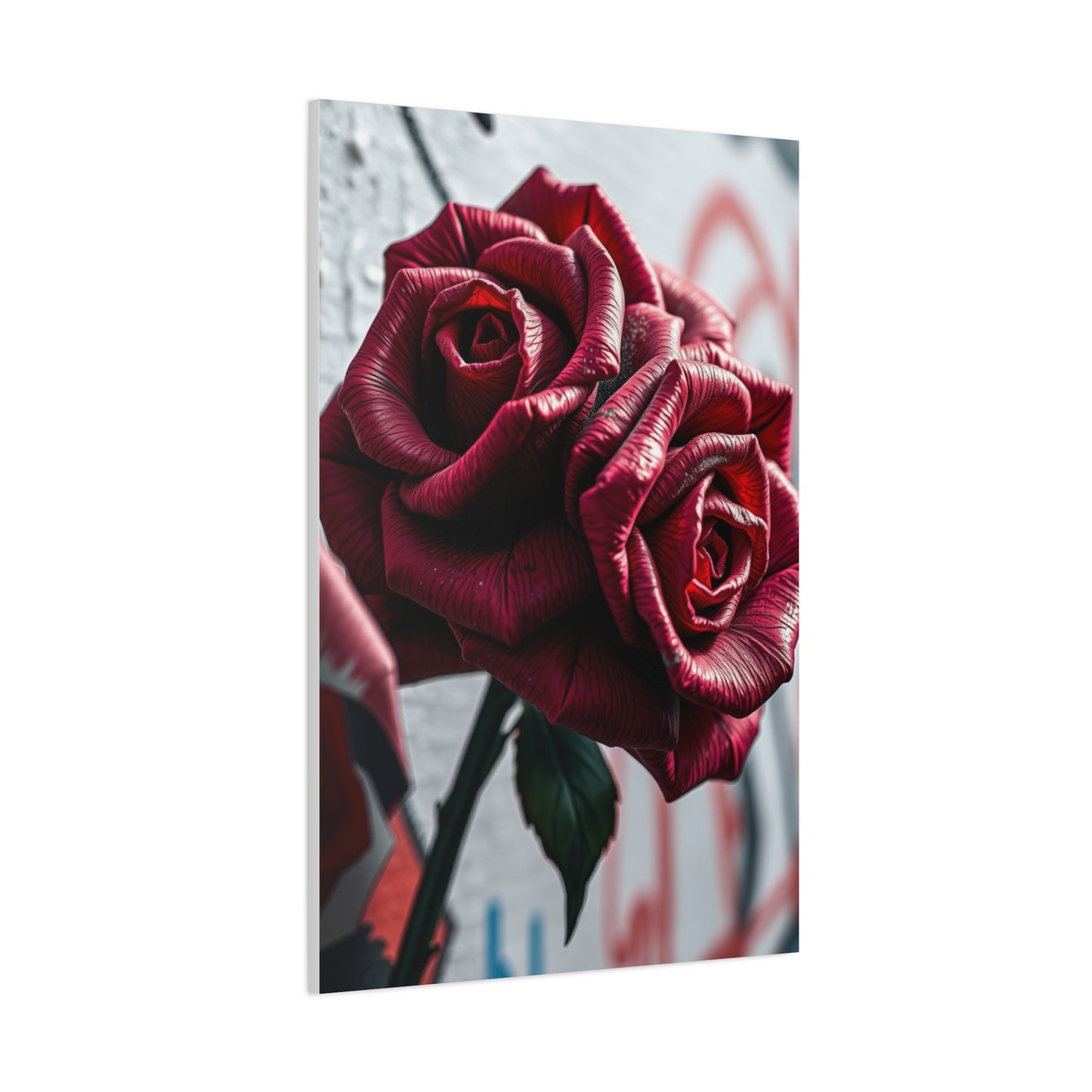 Vivid Rose Graffiti Masterpiece Wall Art & Canvas Print