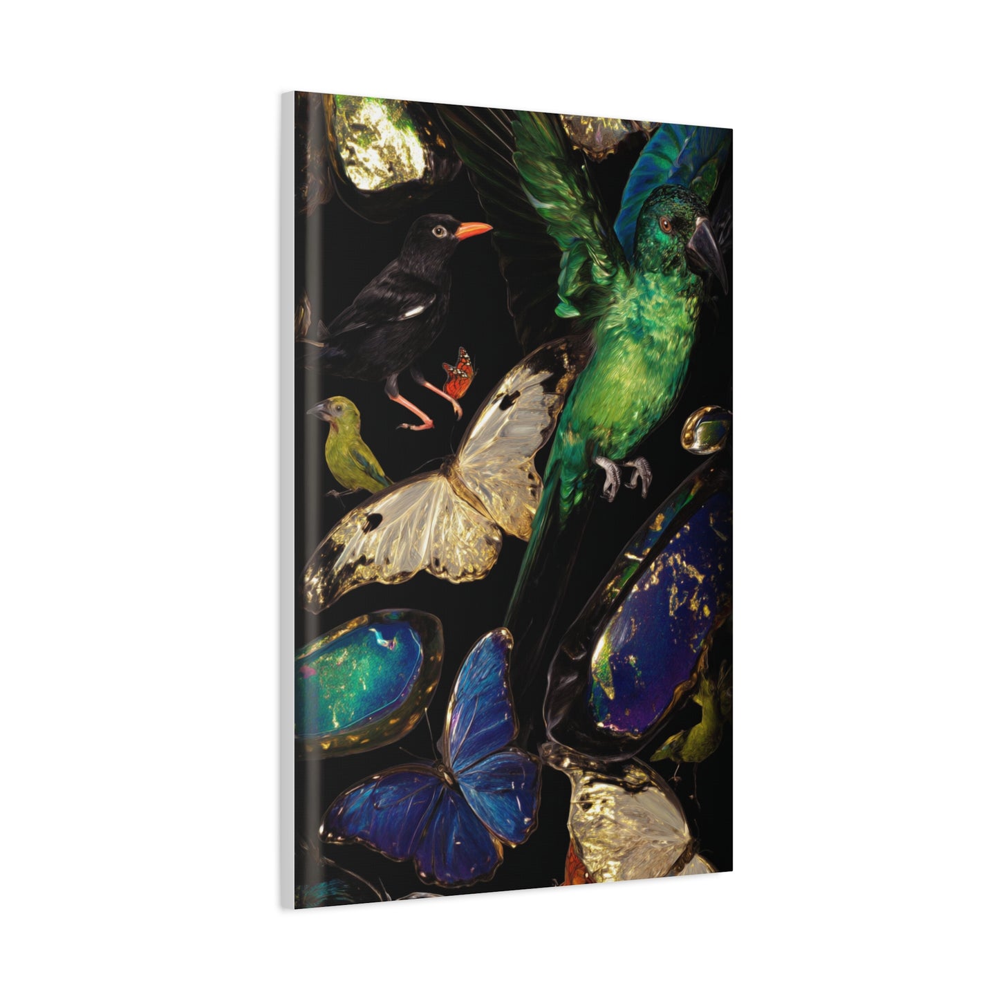 Jewel Tone Birds and Butterflies Wall Art & Canvas Print