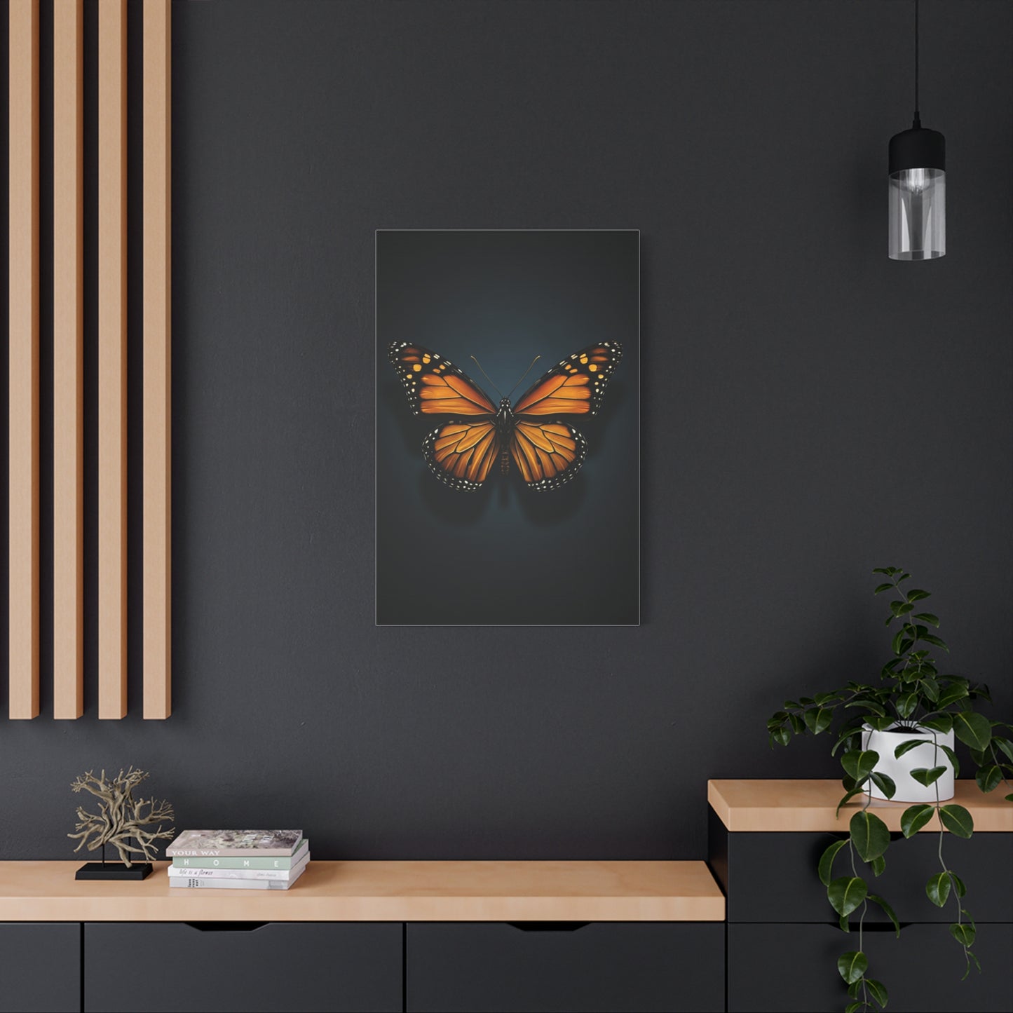 Monarch Butterfly Symmetry Portrait Wall Art & Canvas Prints