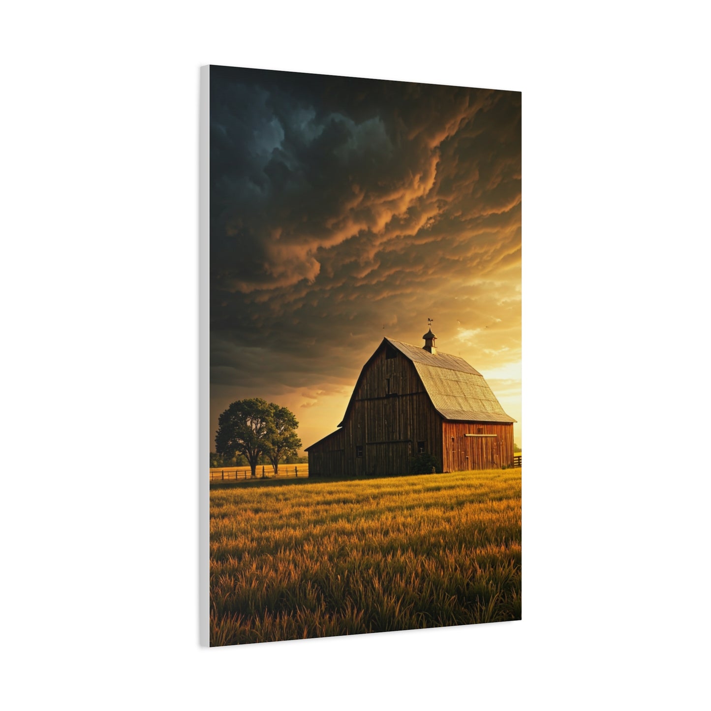 Sunset Prairie Barn Wall Art & Canvas Prints