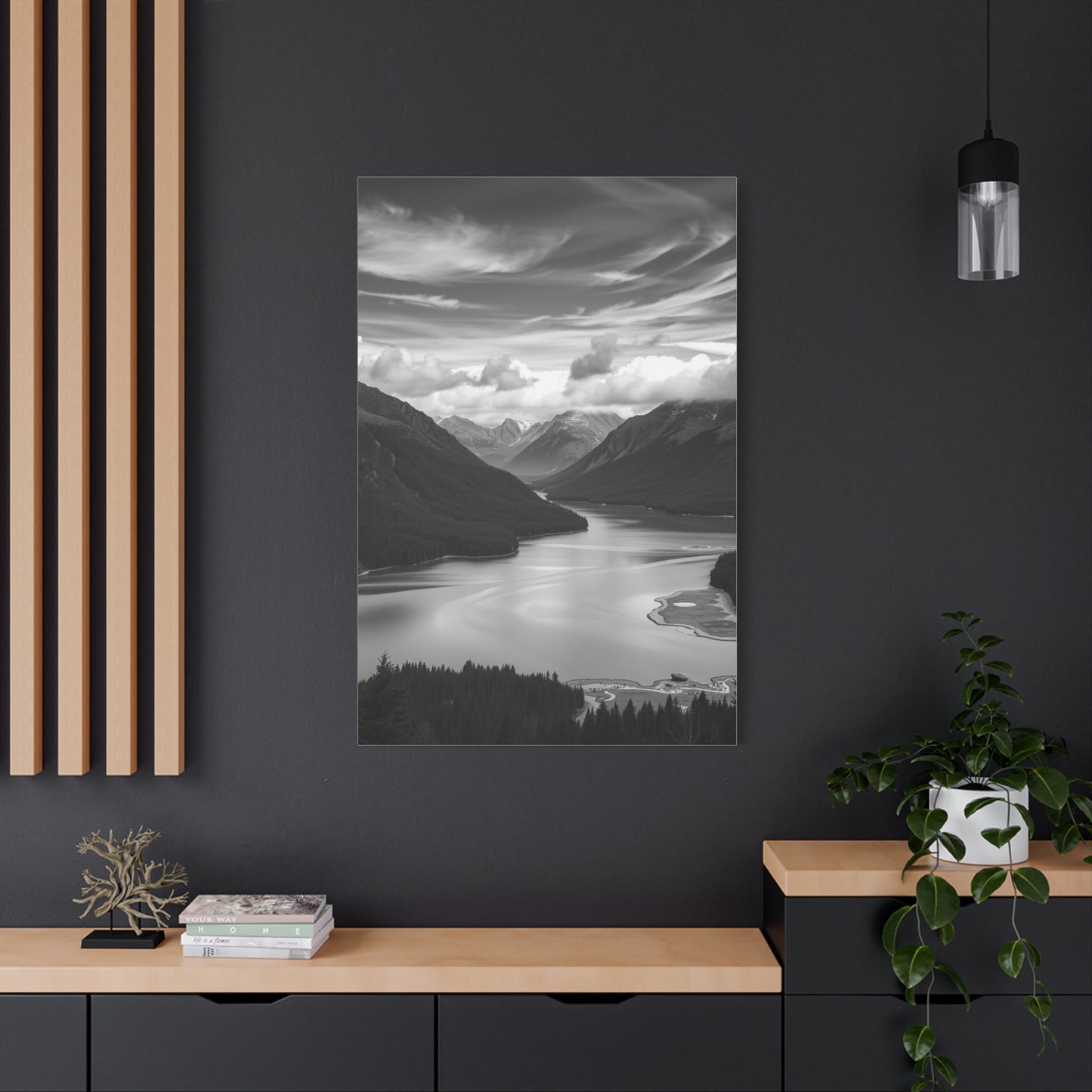 Masterpiece Black & White Scenic Landscapes Art Vision Wall Art & Canvas Print