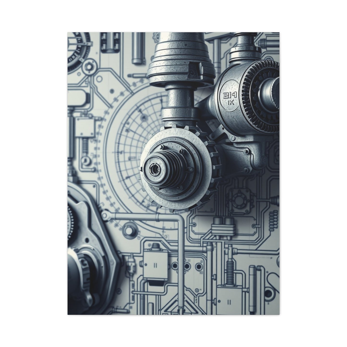 Vision Engineering & Machinery Blueprints Art Art Wall Art & Canvas Print