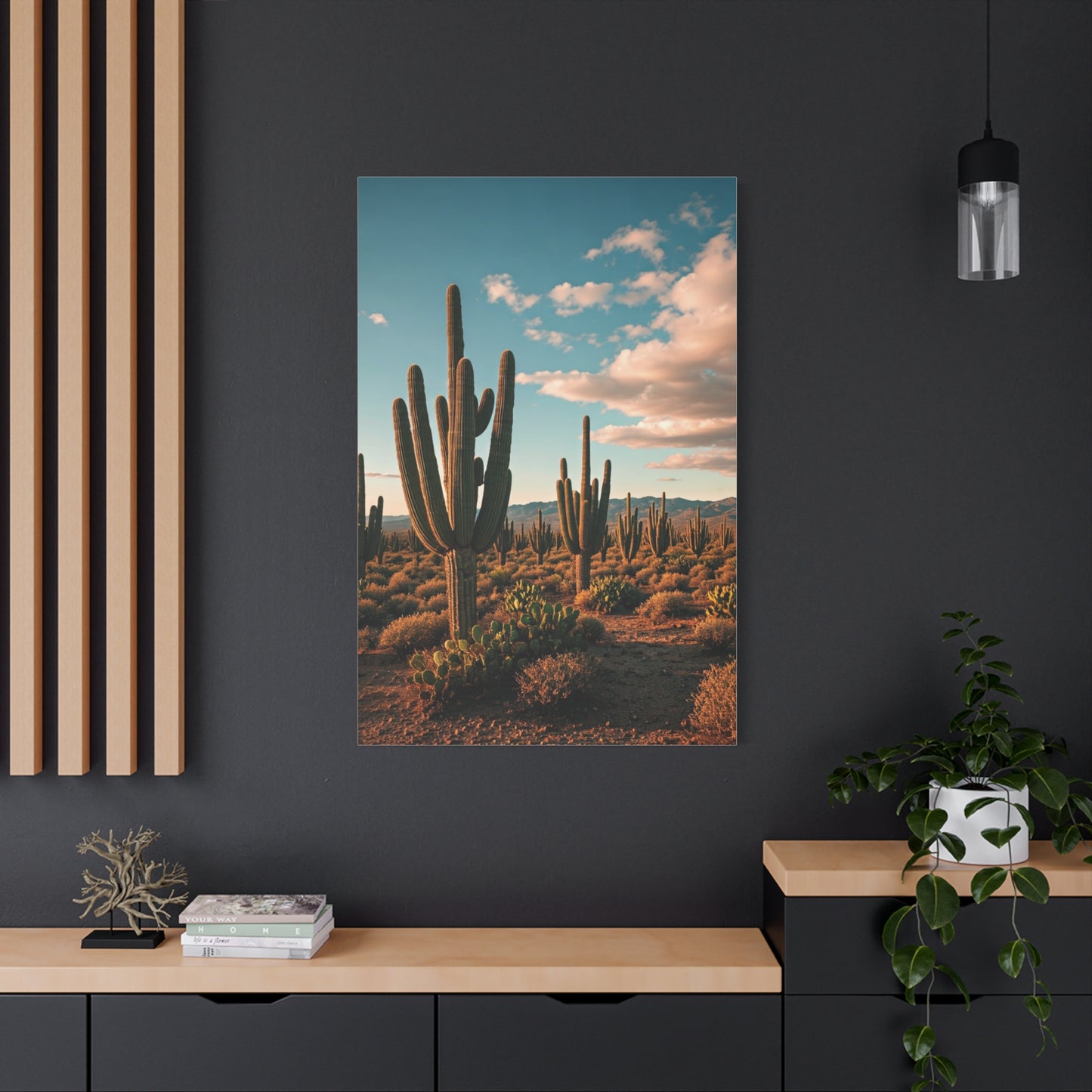 Golden Desert Saguaro Panorama Wall Art & Canvas Prints