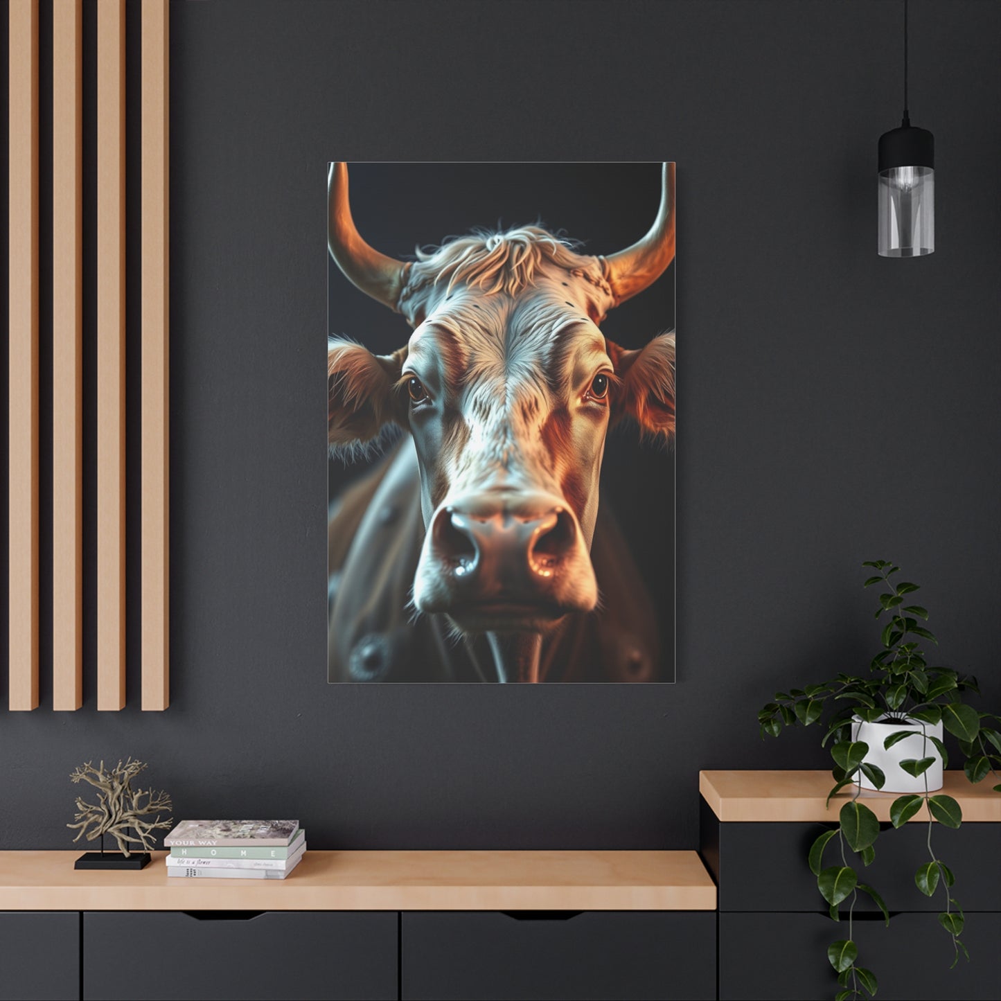 Bovine Elegance Canvas wall art & canvas print