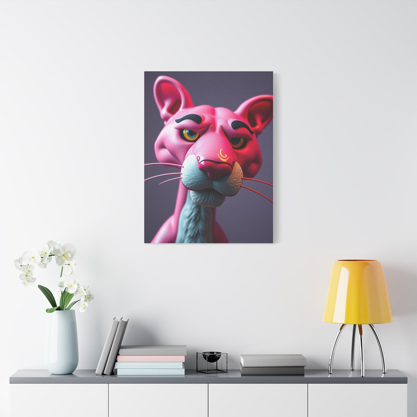 Ruby Feline Elegance Wall Art & Canvas Print