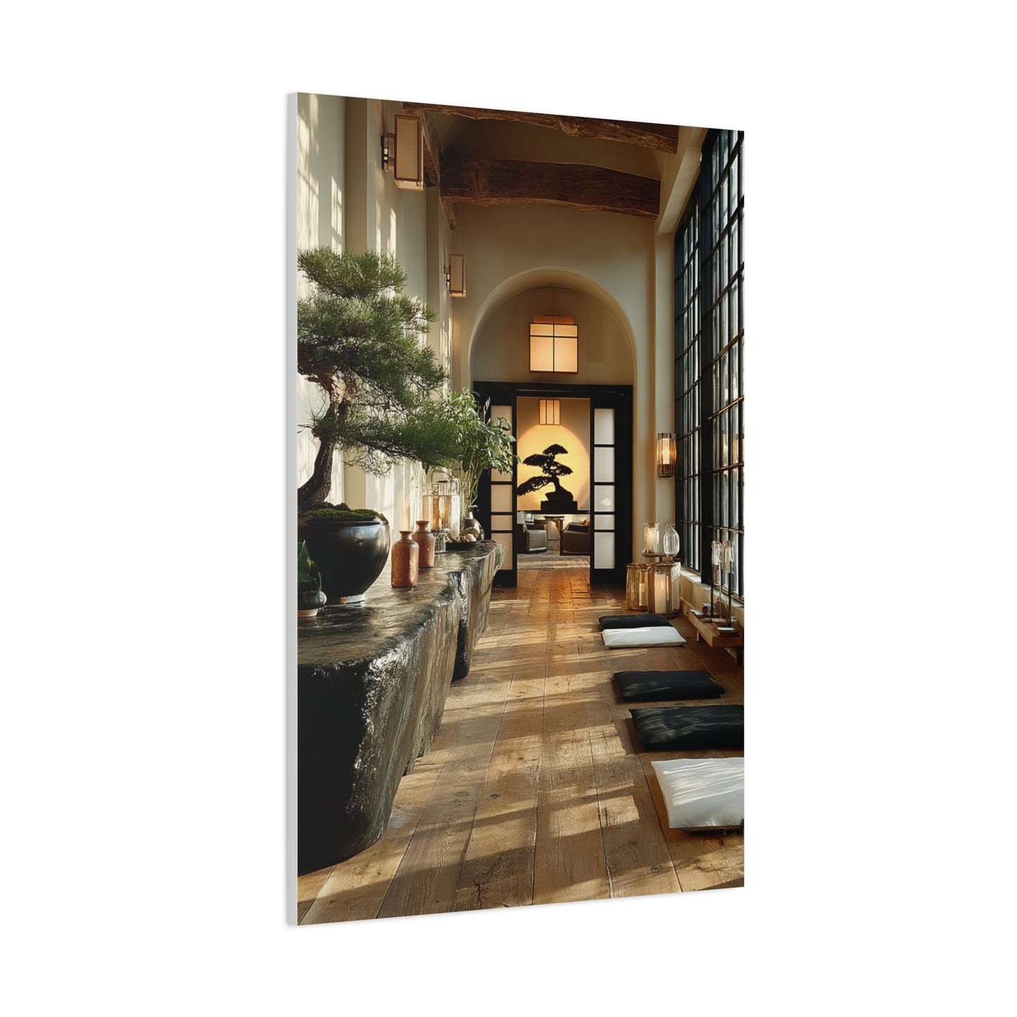 Japanese Minimal Hallway Interior Wall Art & Canvas Print