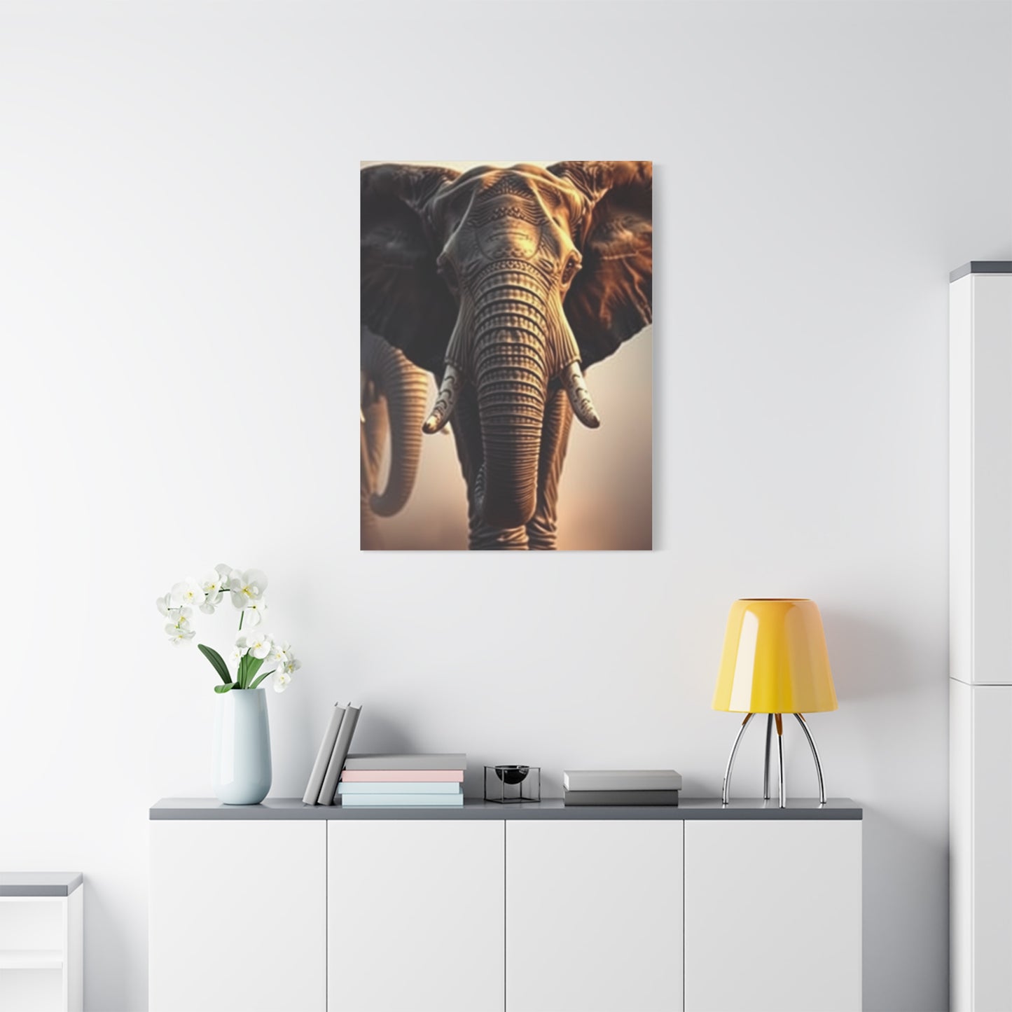 Serene Elephantine Panorama Wall Art & Canvas Print