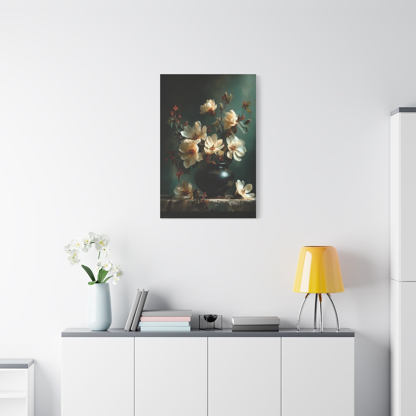 Magnolia Floral Still Life Wall Art & Canvas Print