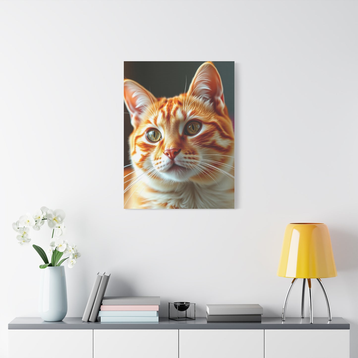 Vision Orange Cat Art Art Wall Art & Canvas Print
