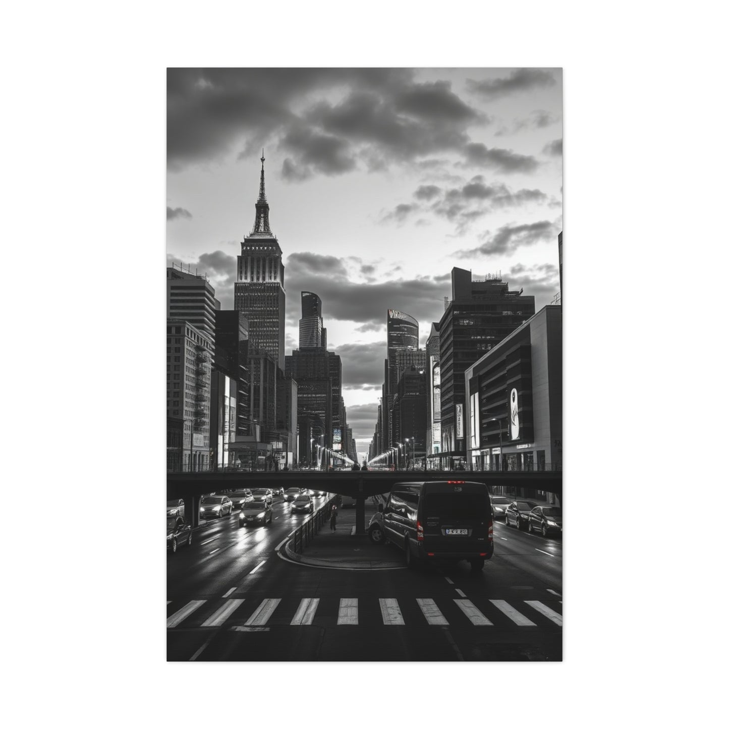 Black & White Cityscapes Art Refined Canvas Wall Art & Canvas Print