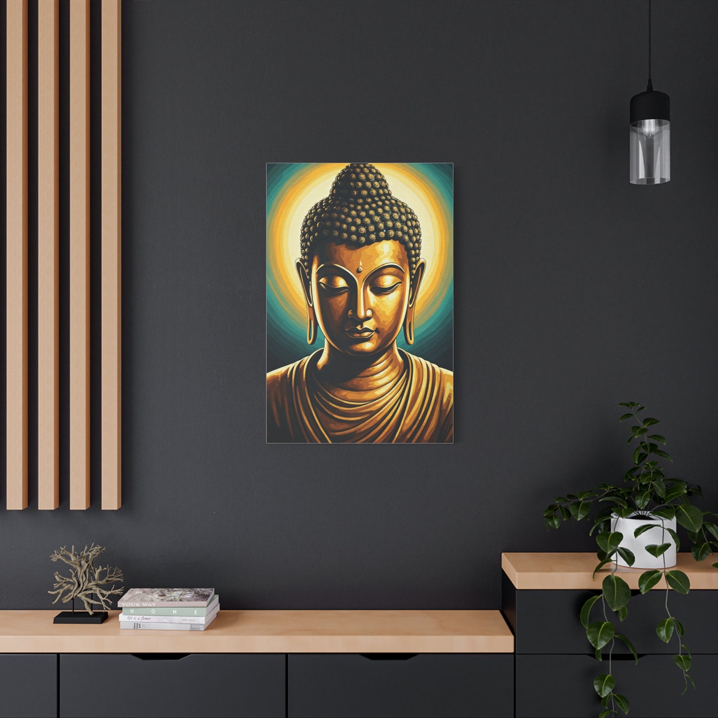Radiant Serenity Buddha Portrait Wall Art & Canvas Prints