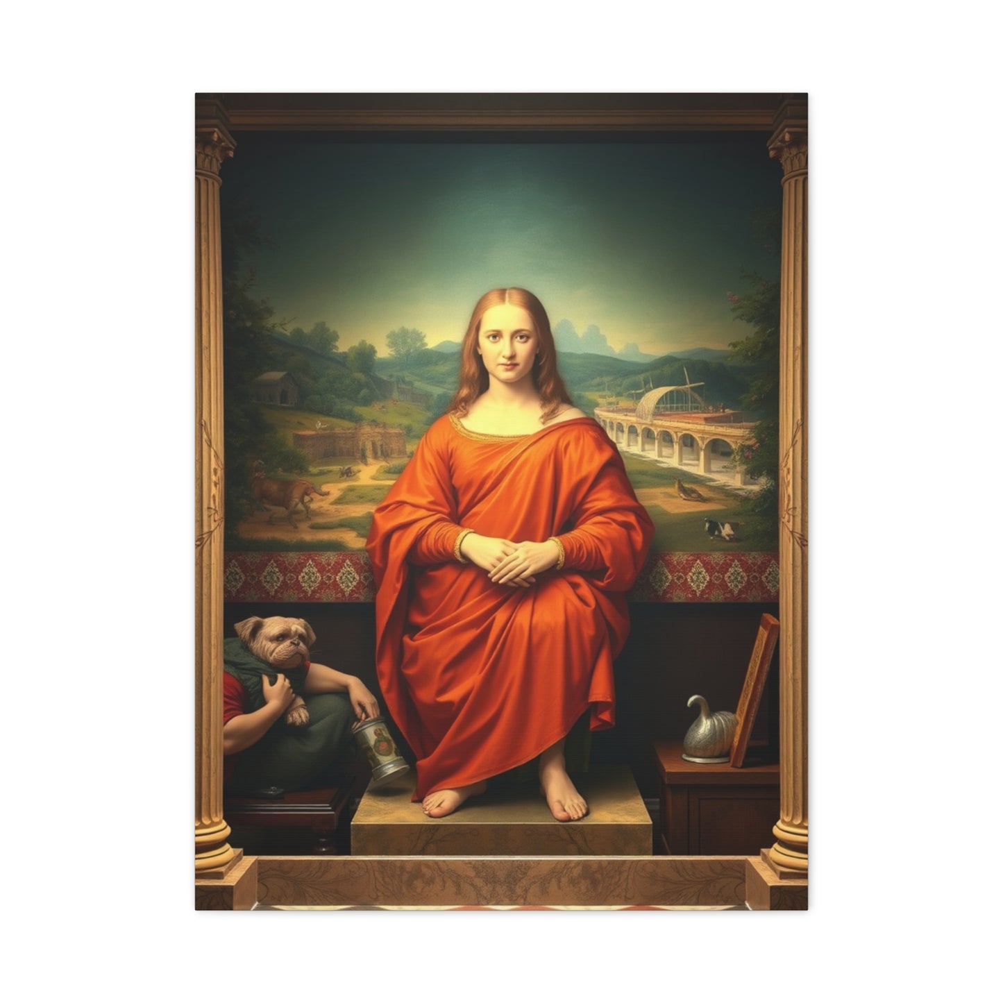 Refined Classicism Tableau Wall Art & Canvas Print