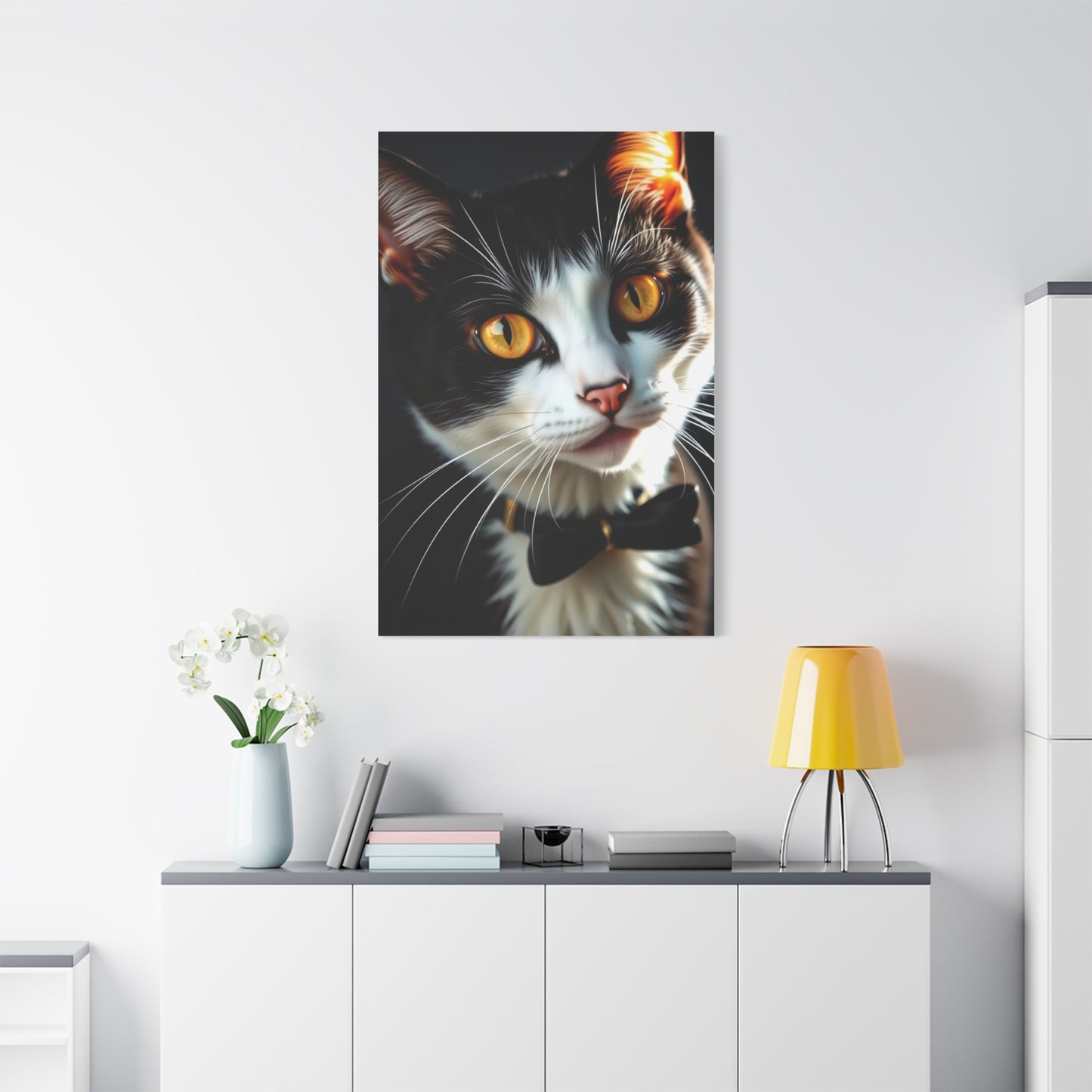 Tuxedo Cat Art Refined Canvas Wall Art & Canvas Print
