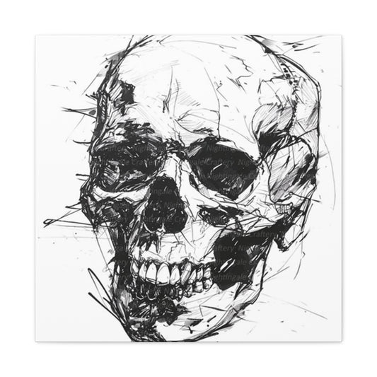 Skull Hand Drawing Wall Art & Canvas Prints