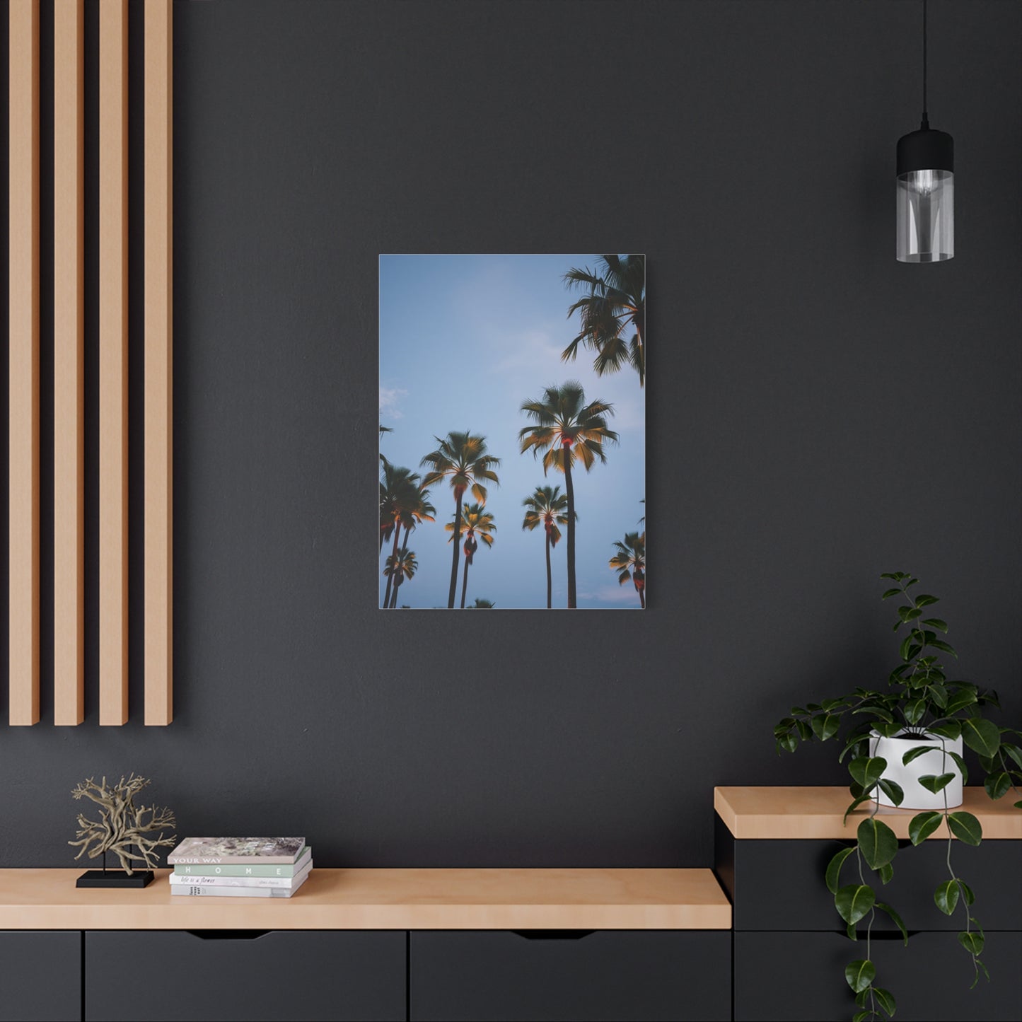 Elysian Palms Portrait Wall Art & Canvas Print
