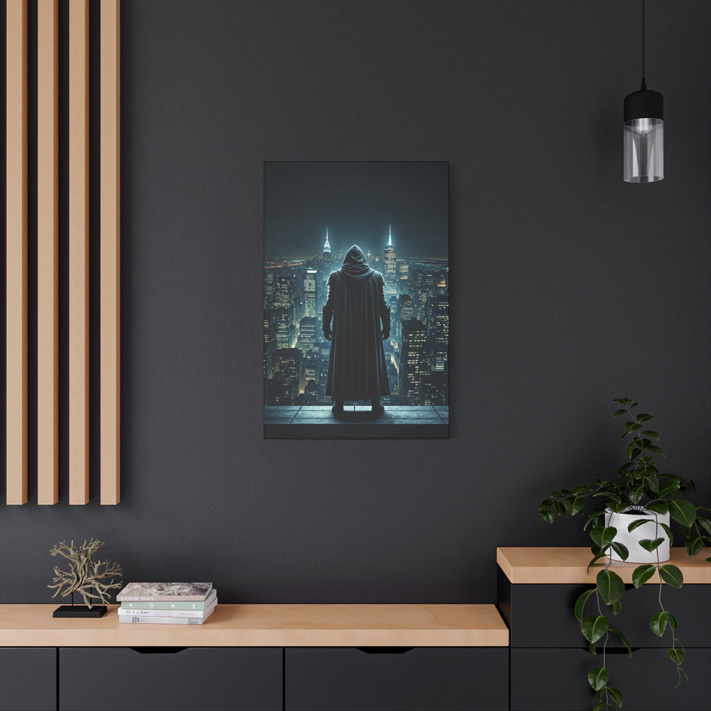 Watcher of the Neon City Wall Art & Canvas Prints