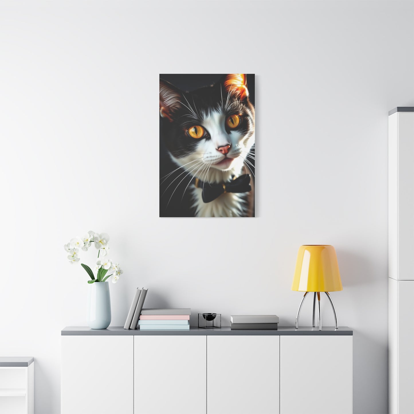 Tuxedo Cat Art Refined Canvas Wall Art & Canvas Print