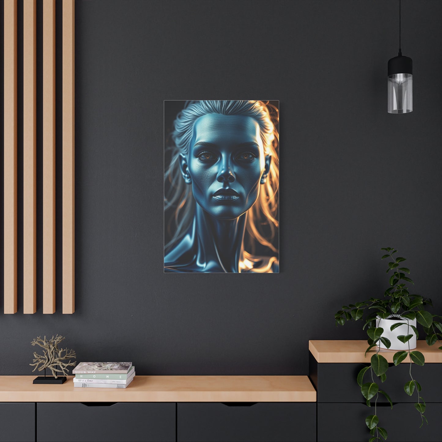Elite Blue & Gray Art Vision Wall Art & Canvas Print