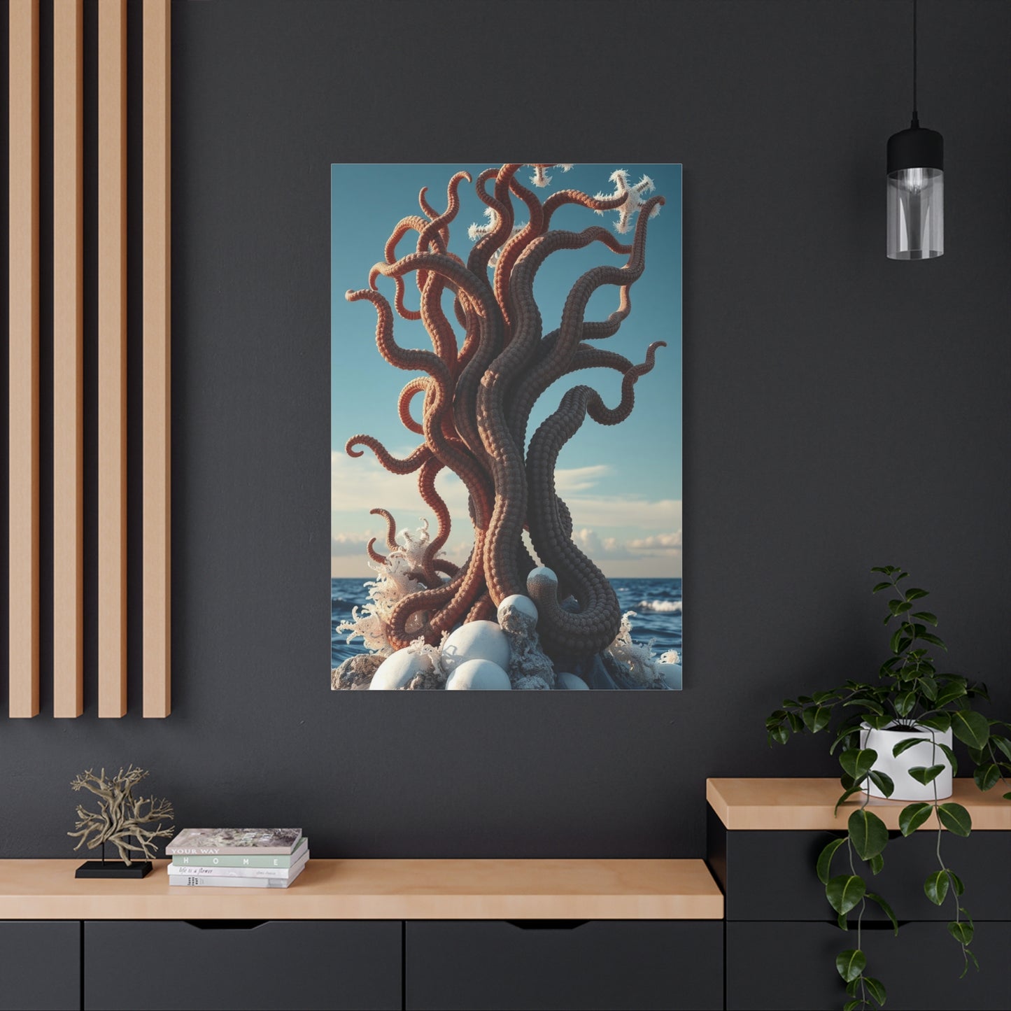 Aquamarine Marvel Canvas Wall Art & Canvas Print