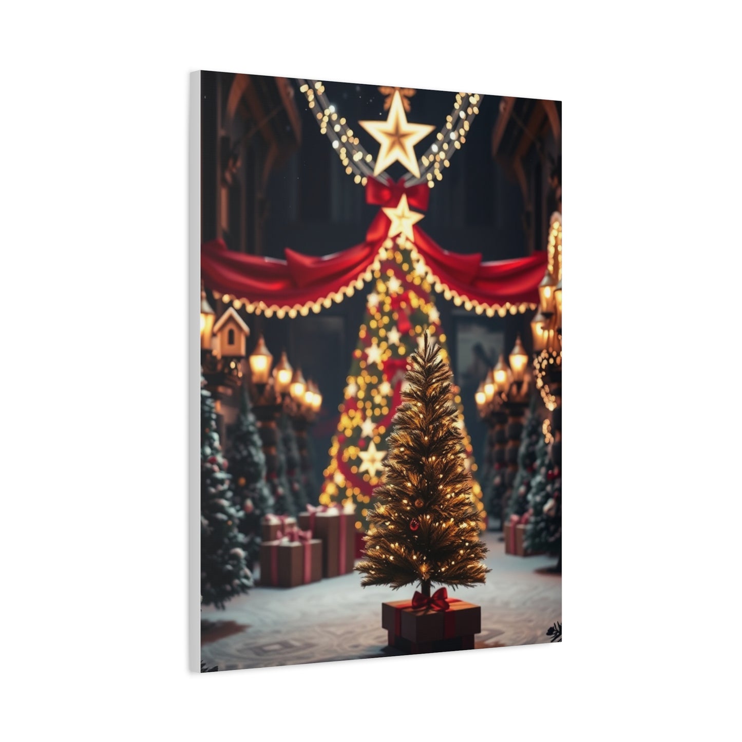 Black Christmas Art Refined Canvas Wall Art & Canvas Print