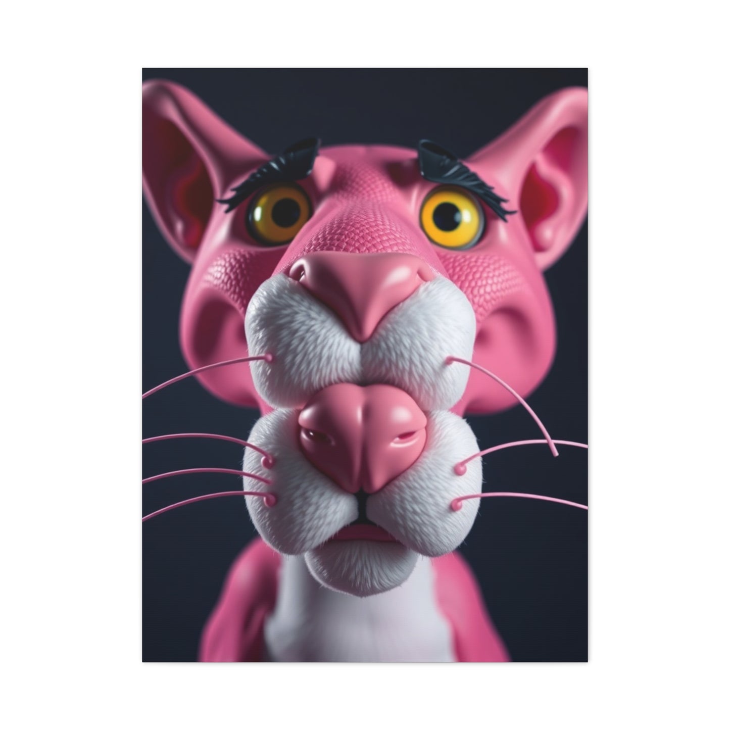 Pink Elysium Panther Art Wall Art & Canvas Print
