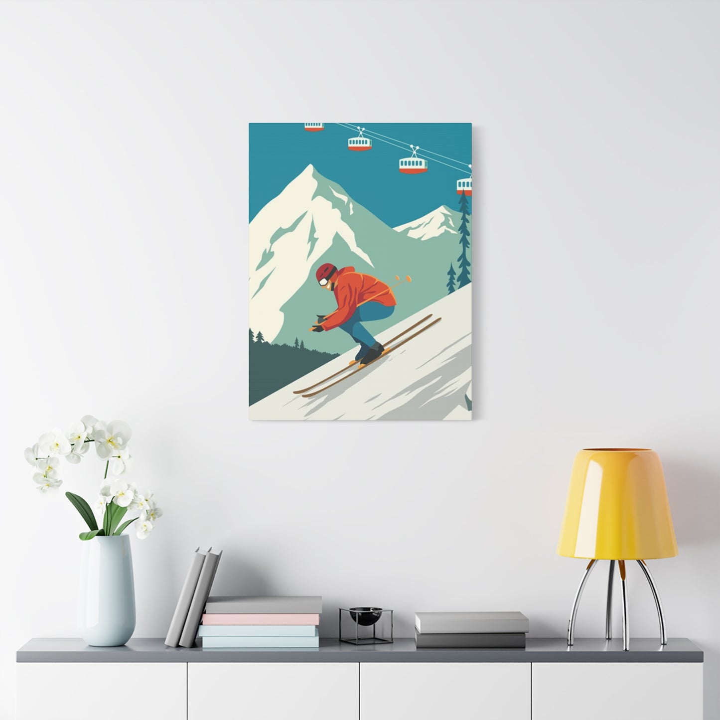 Skiing Poster Wall Art & Canvas Prints