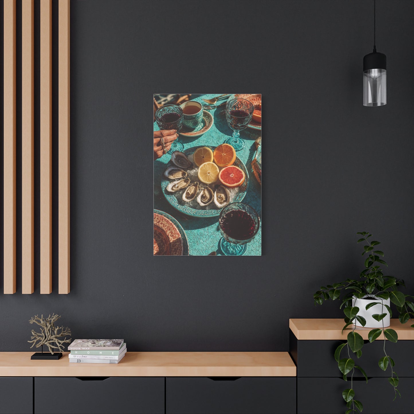 Mediterranean Seafood Table Still Life Wall Art & Canvas Print