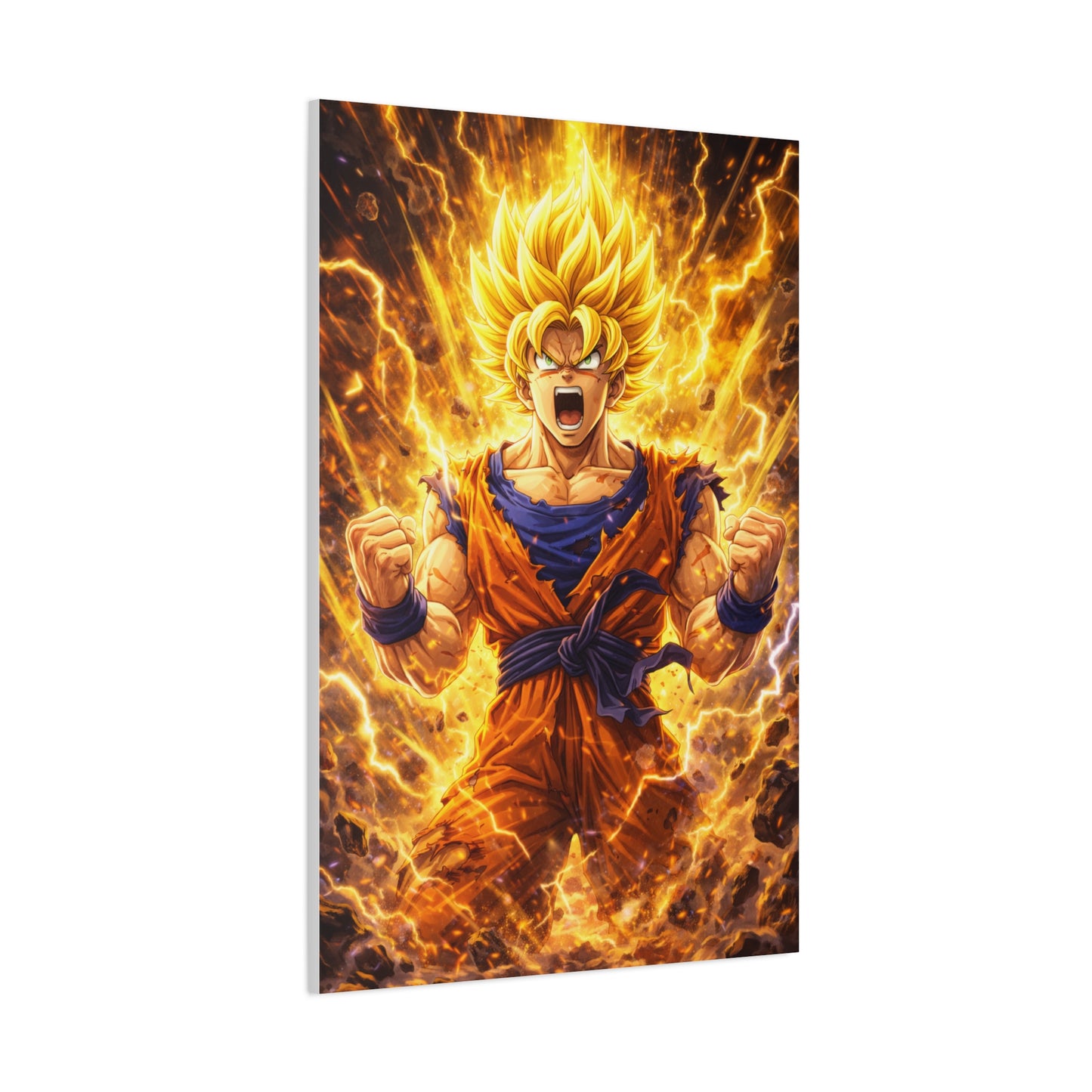 Goku Super Saiyan Power Awakening Wall Art & Canvas Print