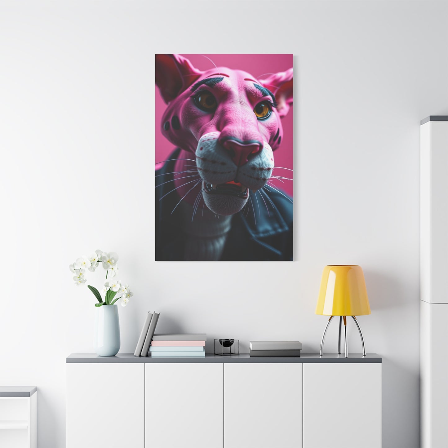 Blush Panther Radiance Wall Art & Canvas Print