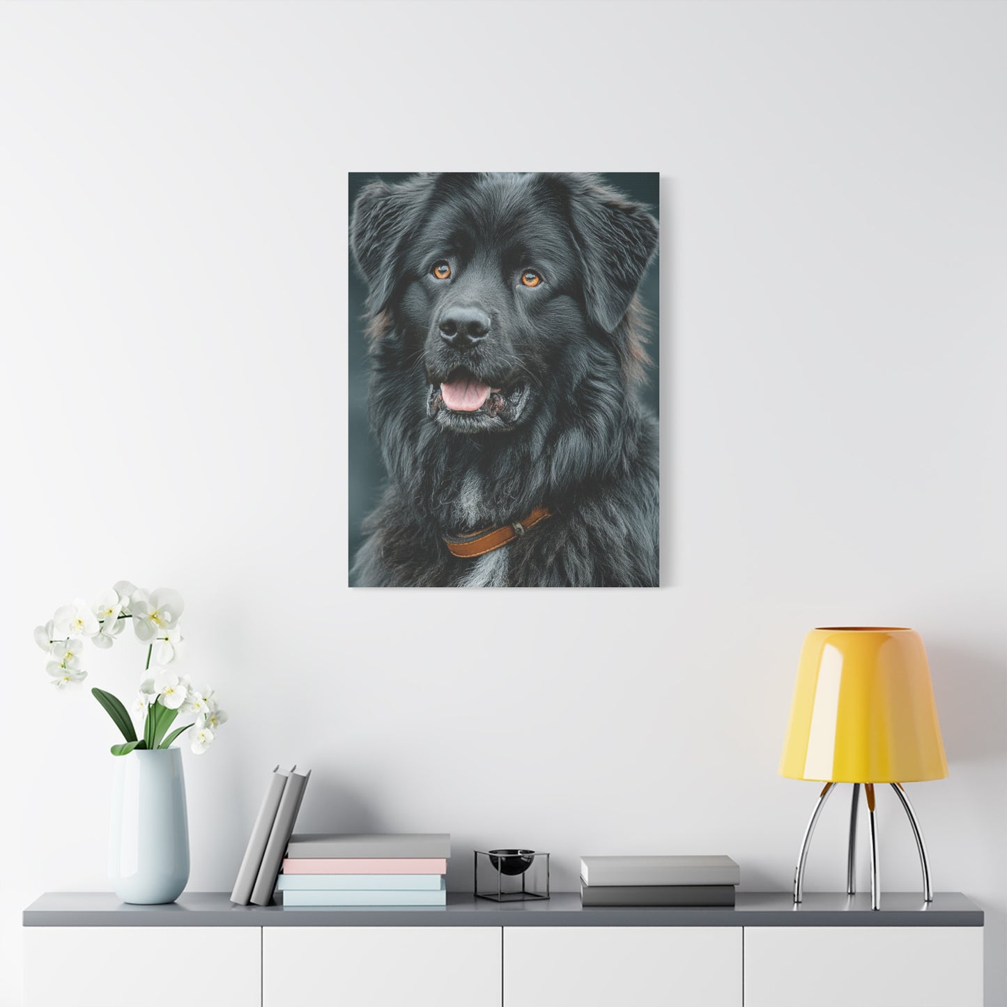 Noble Newfoundland Portrait Wall Art & Canvas Print