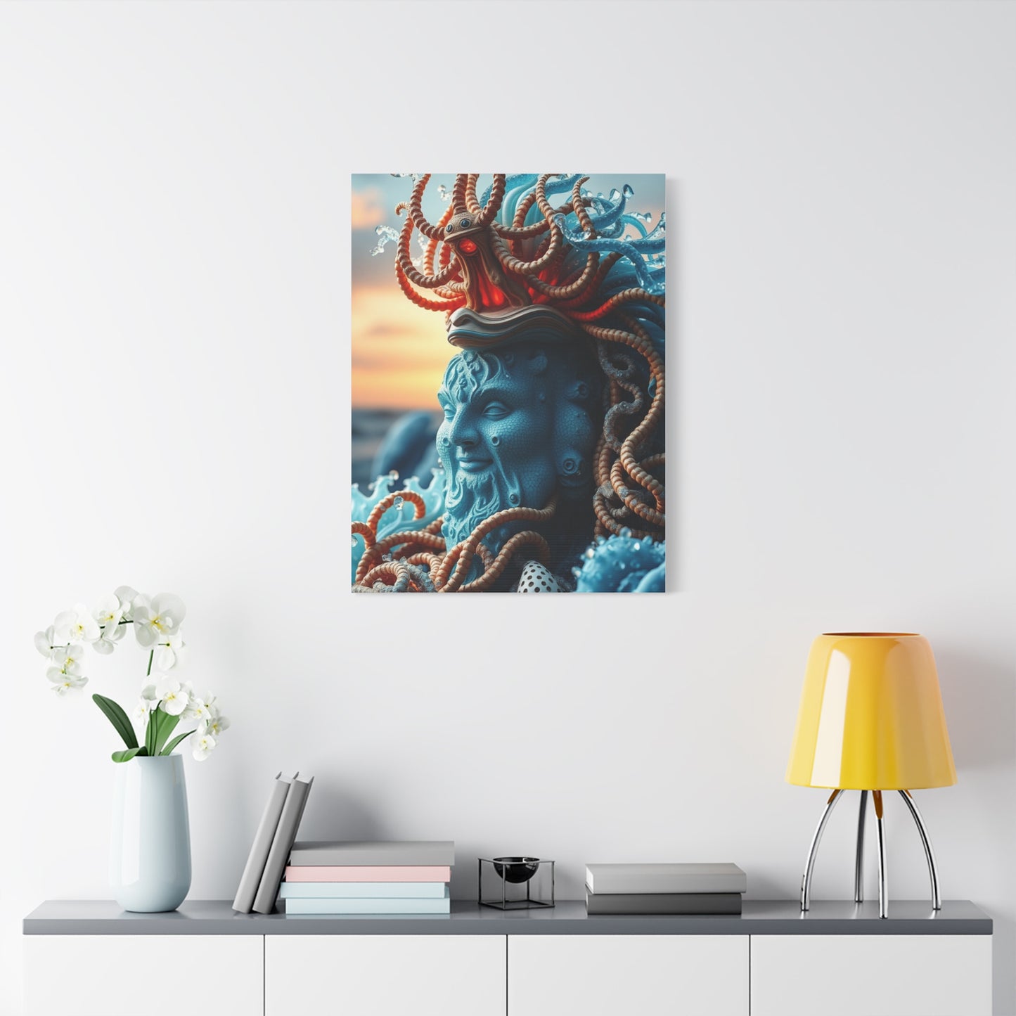 Aquatic Elegance Portrait Wall Art & Canvas Print