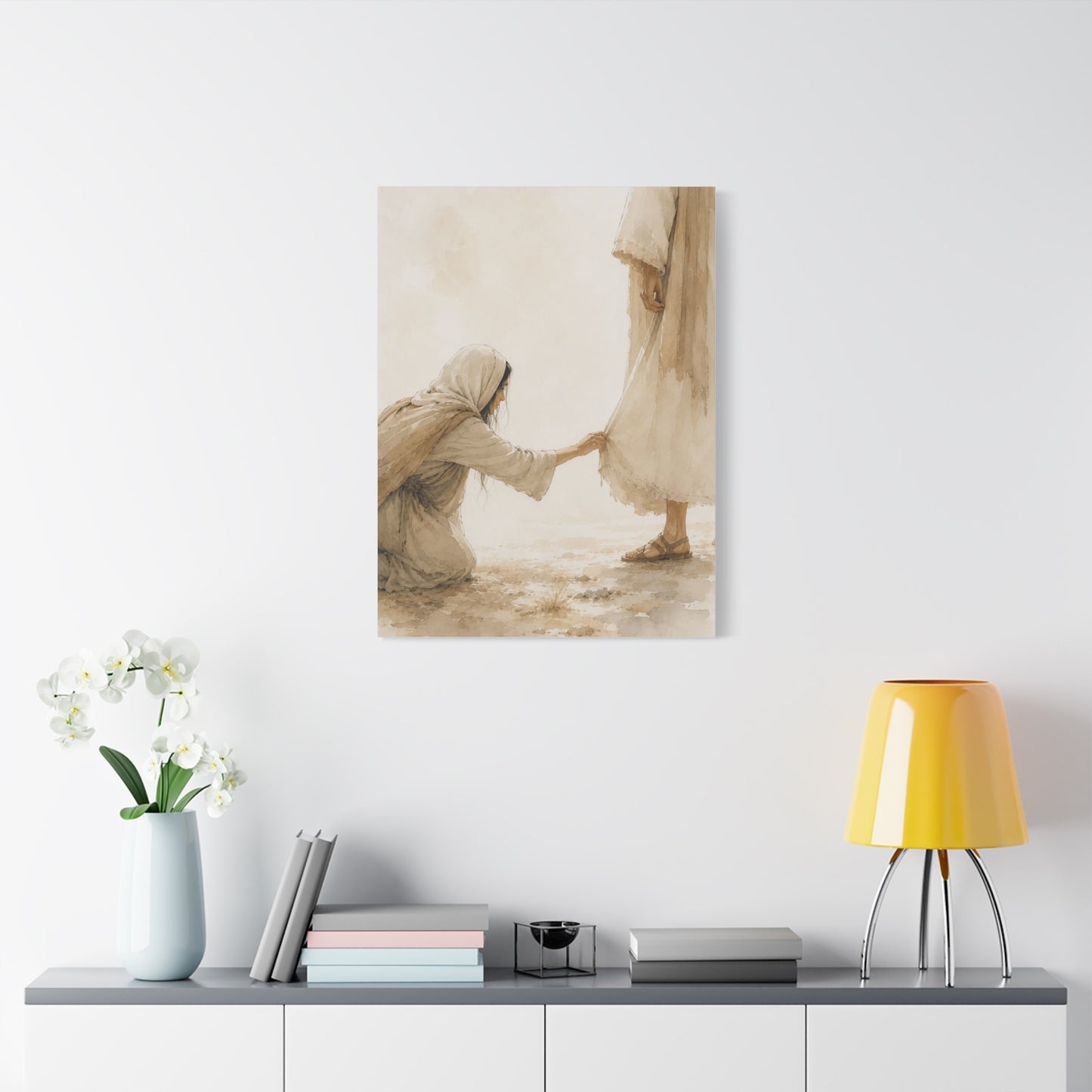 Healing Faith Watercolor Scripture Wall Art & Canvas Print