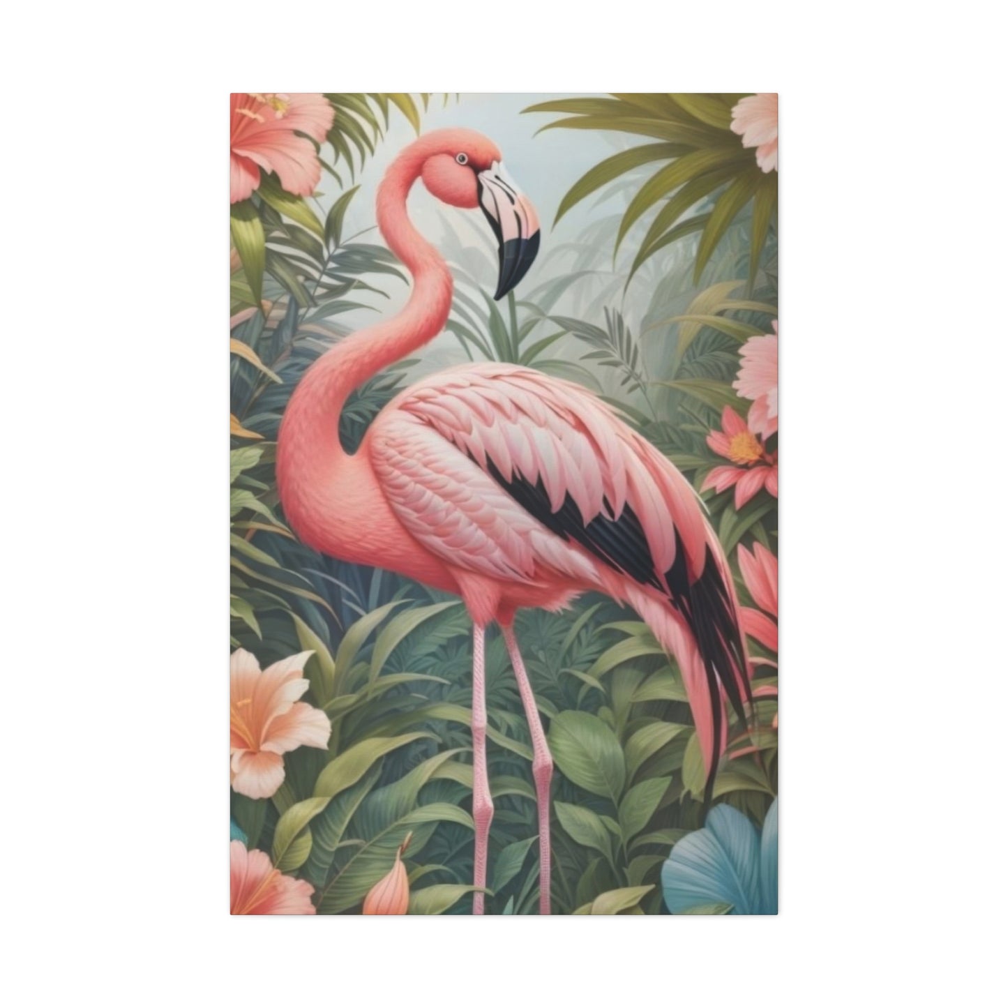 Flamingo In Forest Wall Art & Canvas Prints
