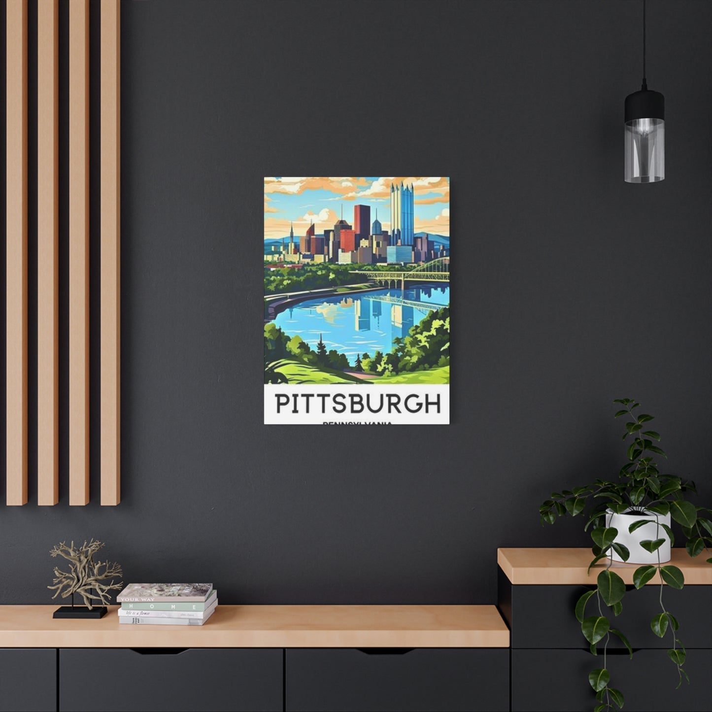 Sunny Sky Pittsburgh Poster Wall Art & Canvas Prints