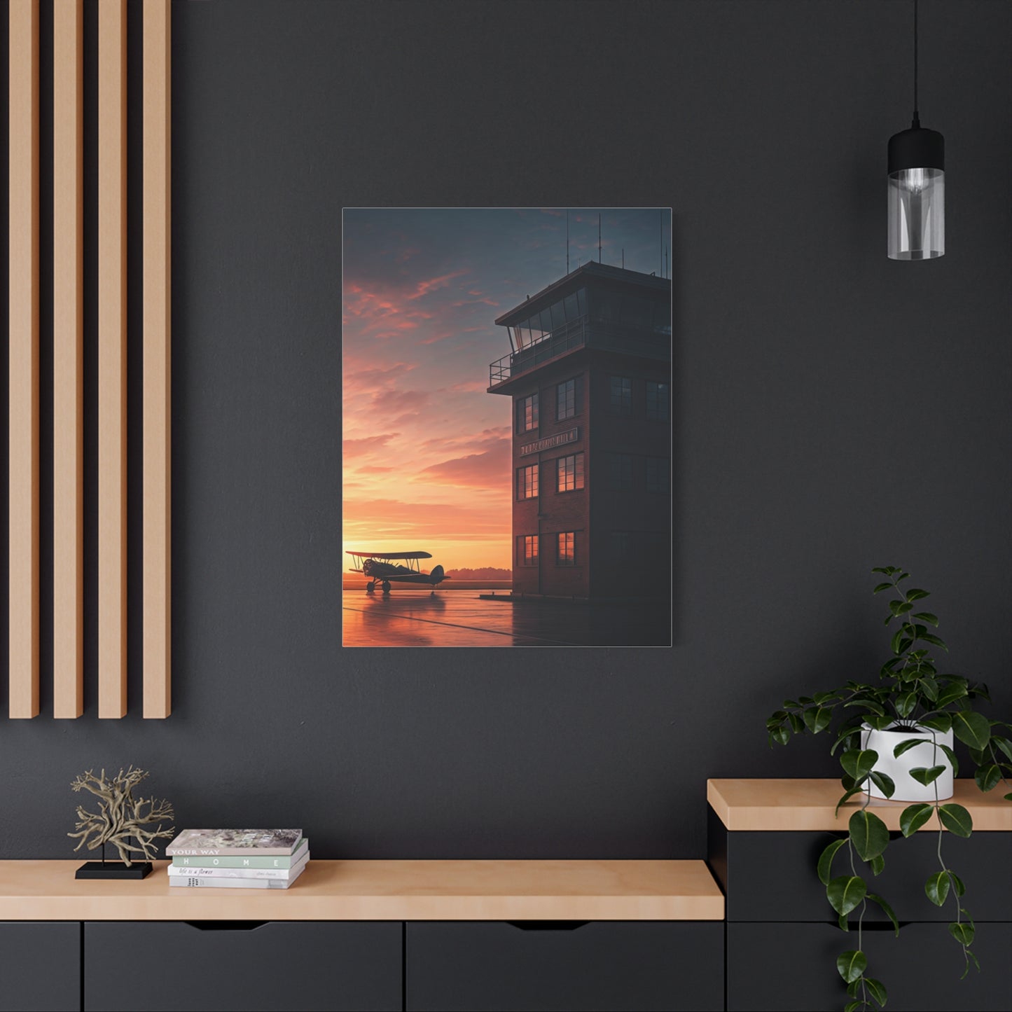 Sunset Airfield Tower Escape Wall Art & Canvas Prints