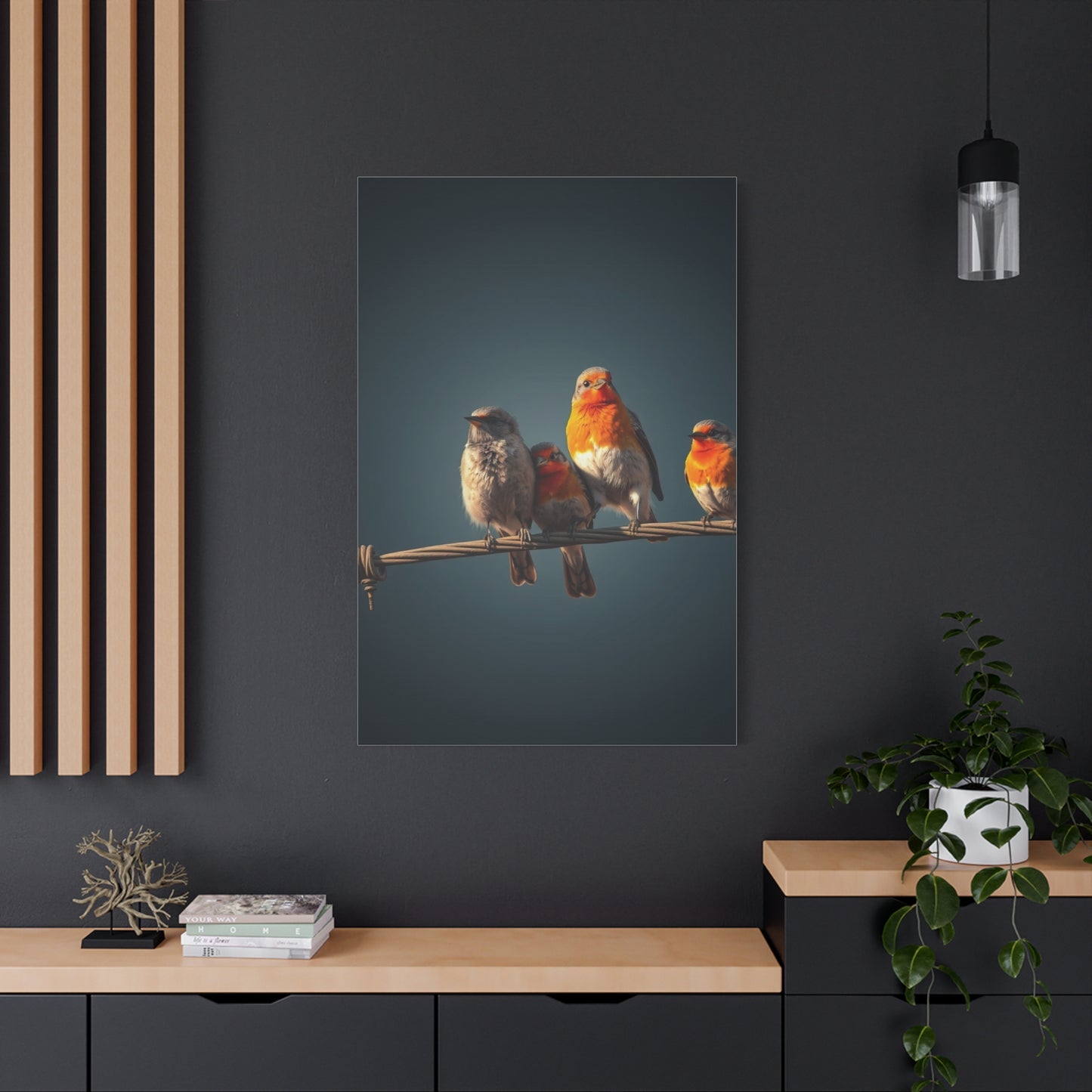 Birds On a Wire Art Refined Canvas Wall Art & Canvas Print