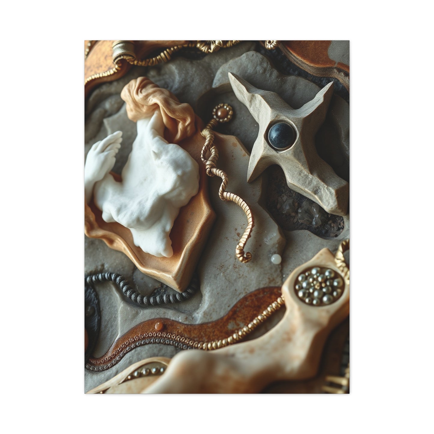 Collection Charcoal, Onyx, and Ivory Art Art Wall Art & Canvas Print