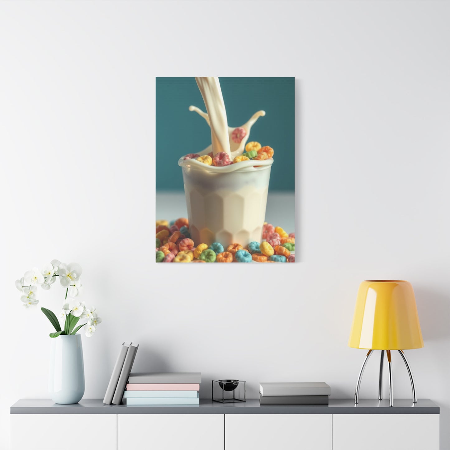 Ethereal Loops in Cream Canvas Wall Art & Canvas Print