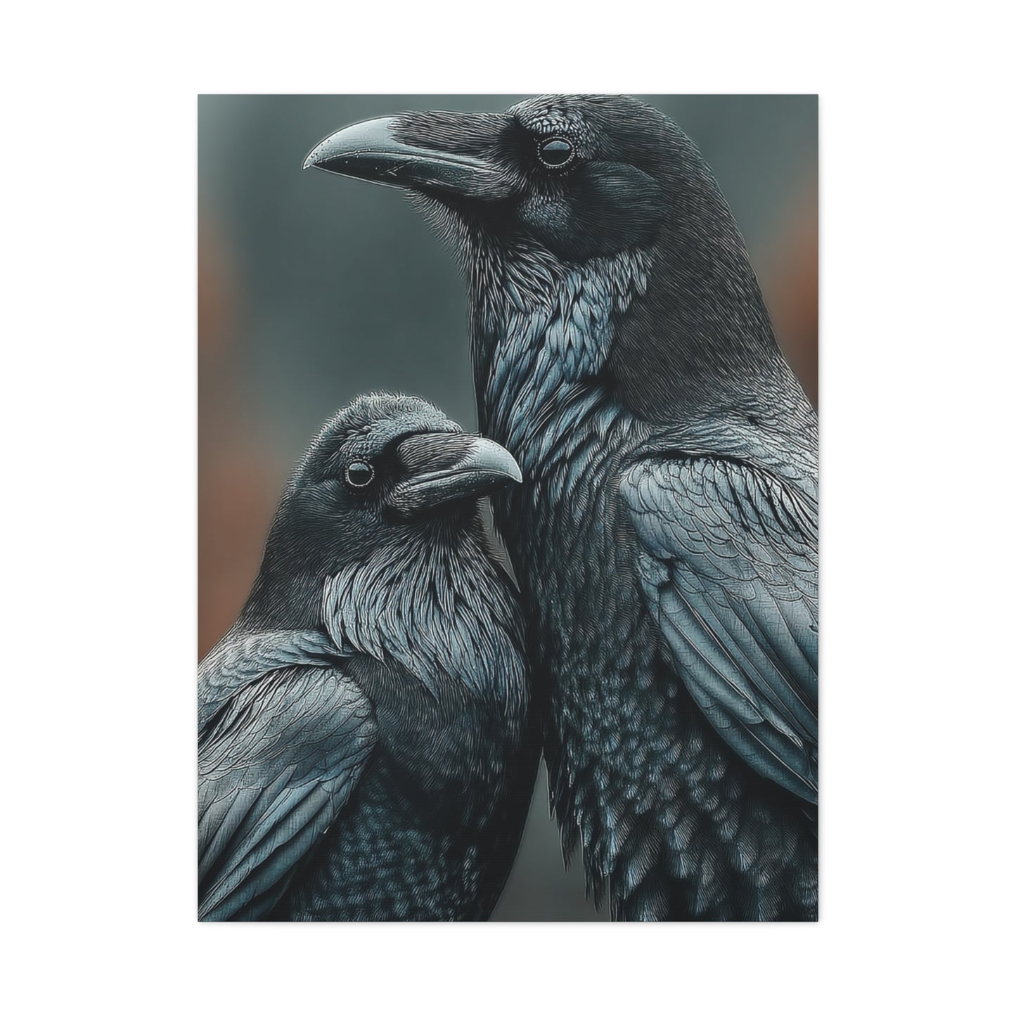 Raven and Crow Portrait – Shadow Companions Wall Art & Canvas Print