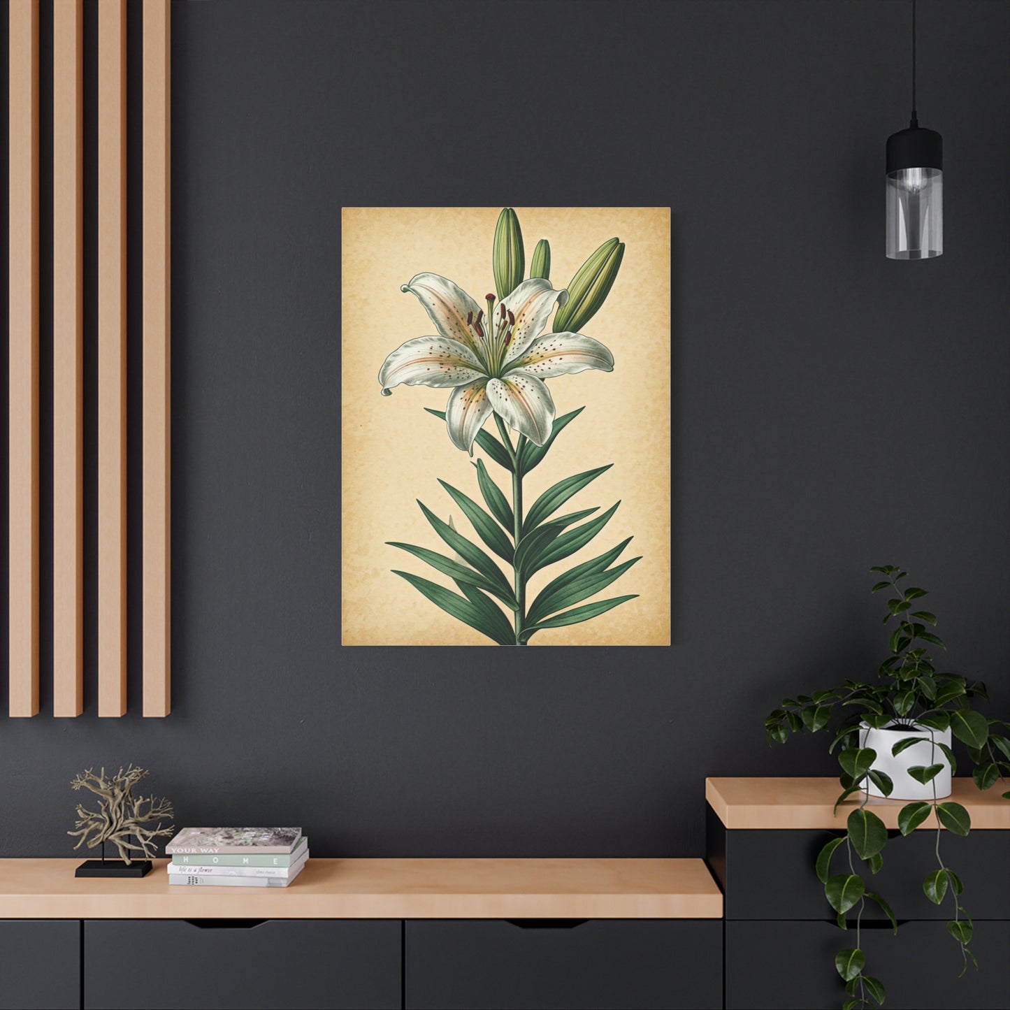 Lily Blossom Illustration Wall Art & Canvas Prints