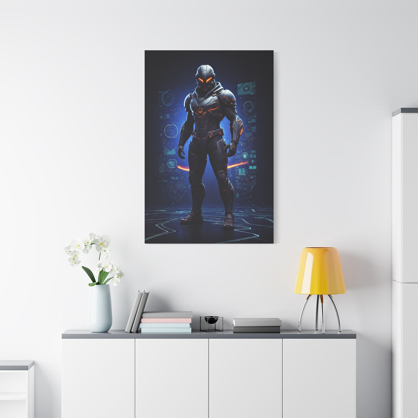 Futuristic Armored Sentinel Wall Art & Canvas Prints