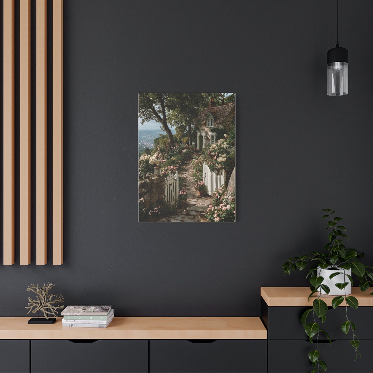 Cottage Garden Entrance Path Wall Art & Canvas Print
