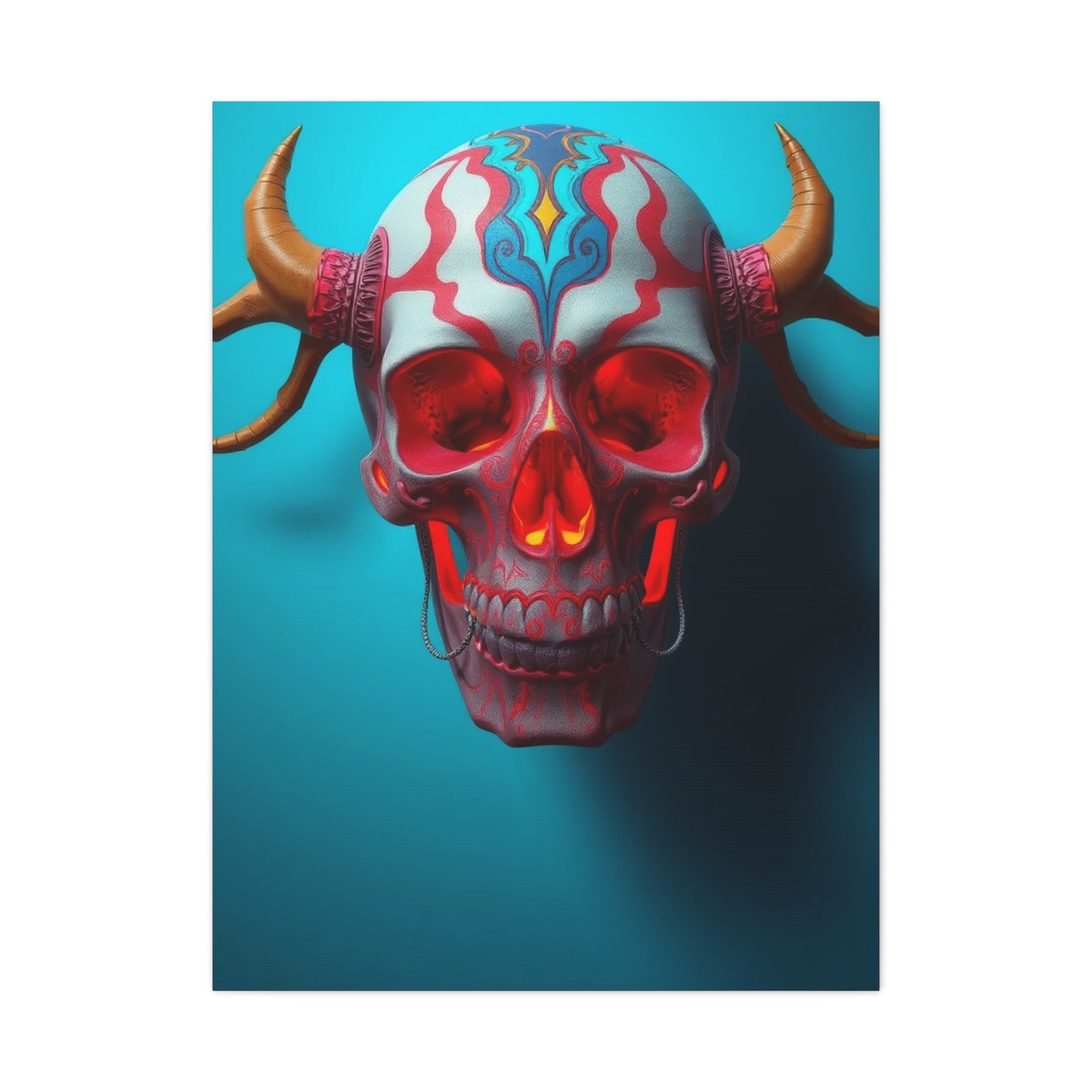 Elite 3D Trippy Skull Art By Ali Gulec Art Vision Wall Art & Canvas Print