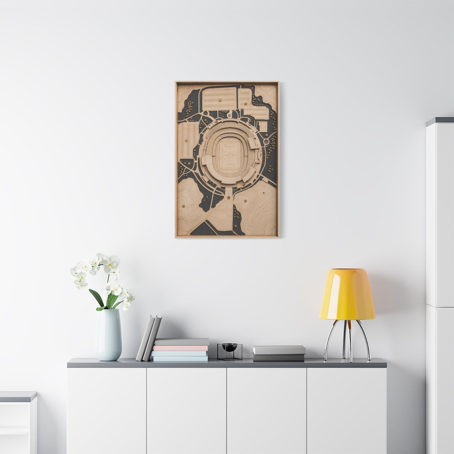 Topographic Stadium Map Sports Wall Art & Canvas Print